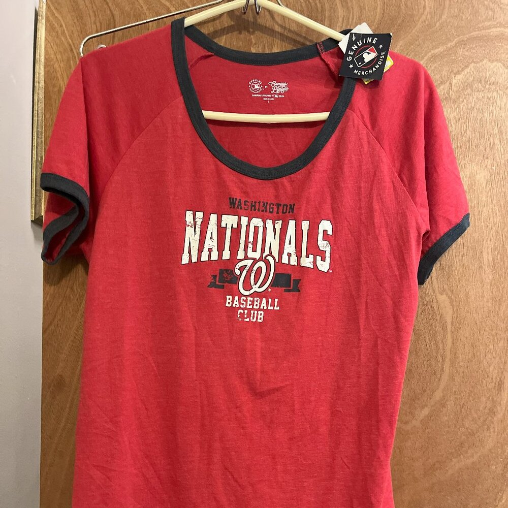 Women's size L Official NBL  Washington National Shirt NWT